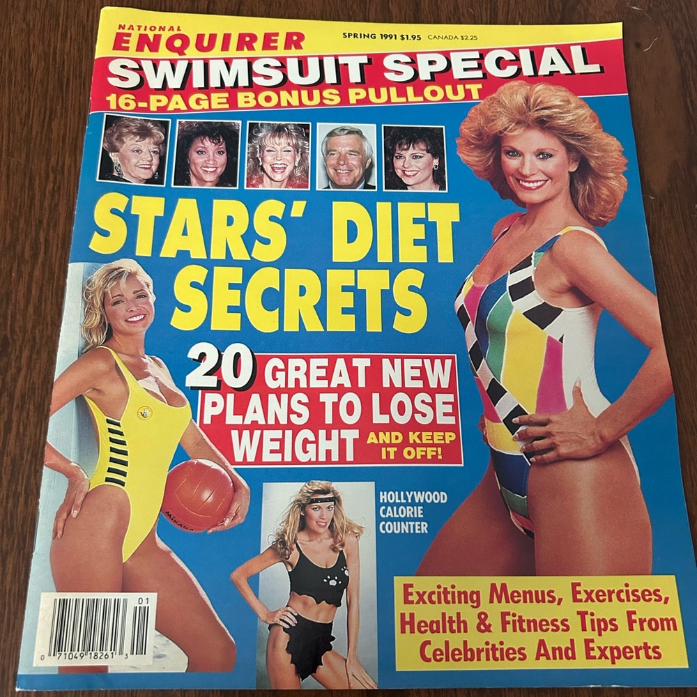 NATIONAL ENQUIRER MAGAZINE - SWIMSUIT SPECIAL - STARS SECRET DIETS SPRING 1991